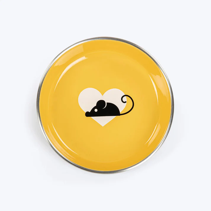 Heads Up For Tails Purrfect Treat Printed Steel Bowl For Cats