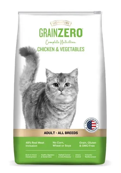 Signature Grain Zero Chicken & Vegetable Adult All Breed Adult Cat Dry Food