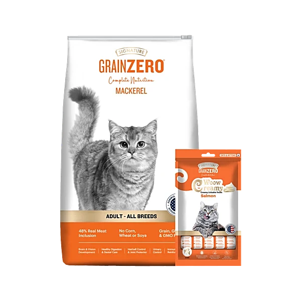 Signature Grain Zero Mackerel Adult All Breed Adult Cat Dry Food