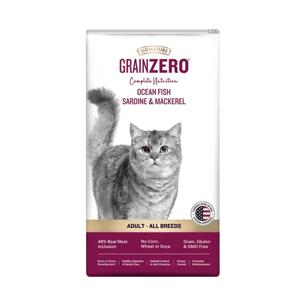 Signature Grain Zero Ocean Fish, Sardine and Mackerel Adult Cat Dry Food