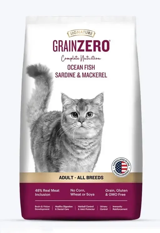 Signature Grain Zero Ocean Fish, Sardine and Mackerel All Breed Cat Dry Food