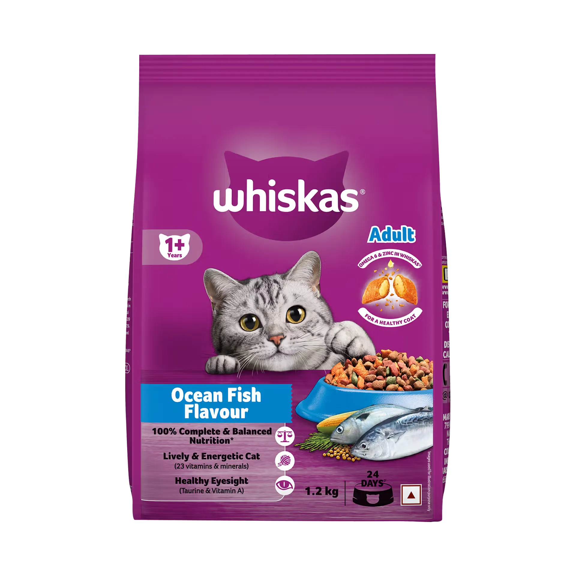 Whiskas Adult (1+ Years) Ocean Fish Flavour Dry Cat Food