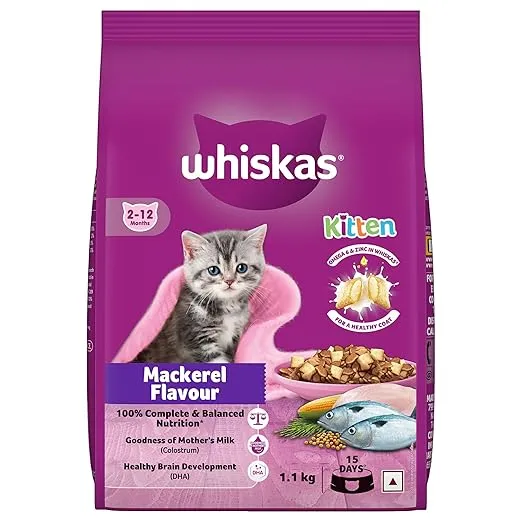 Whiskas Mackerel Flavour Dry Food For (2-12 Months) Kitten