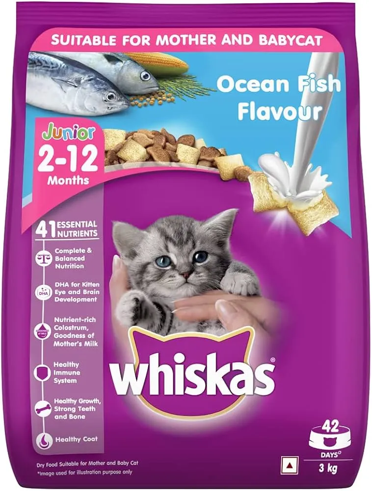 Whiskas Ocean Fish Dry Food For Kitten