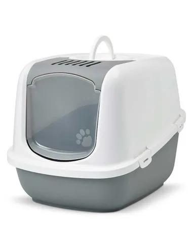 Savic Nestor Jumbo Cat Toilet Cold Grey 26x19x18 Inches