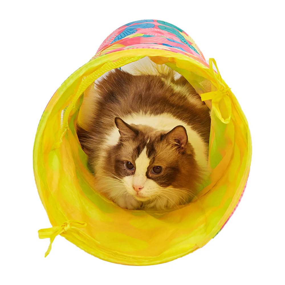 Fofos Floral Pop-up Cat Tunnel