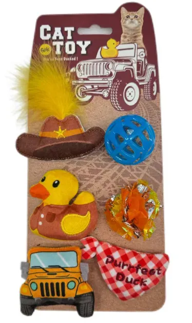 Fofos Jeep Duck Cat Toy 6PK-B