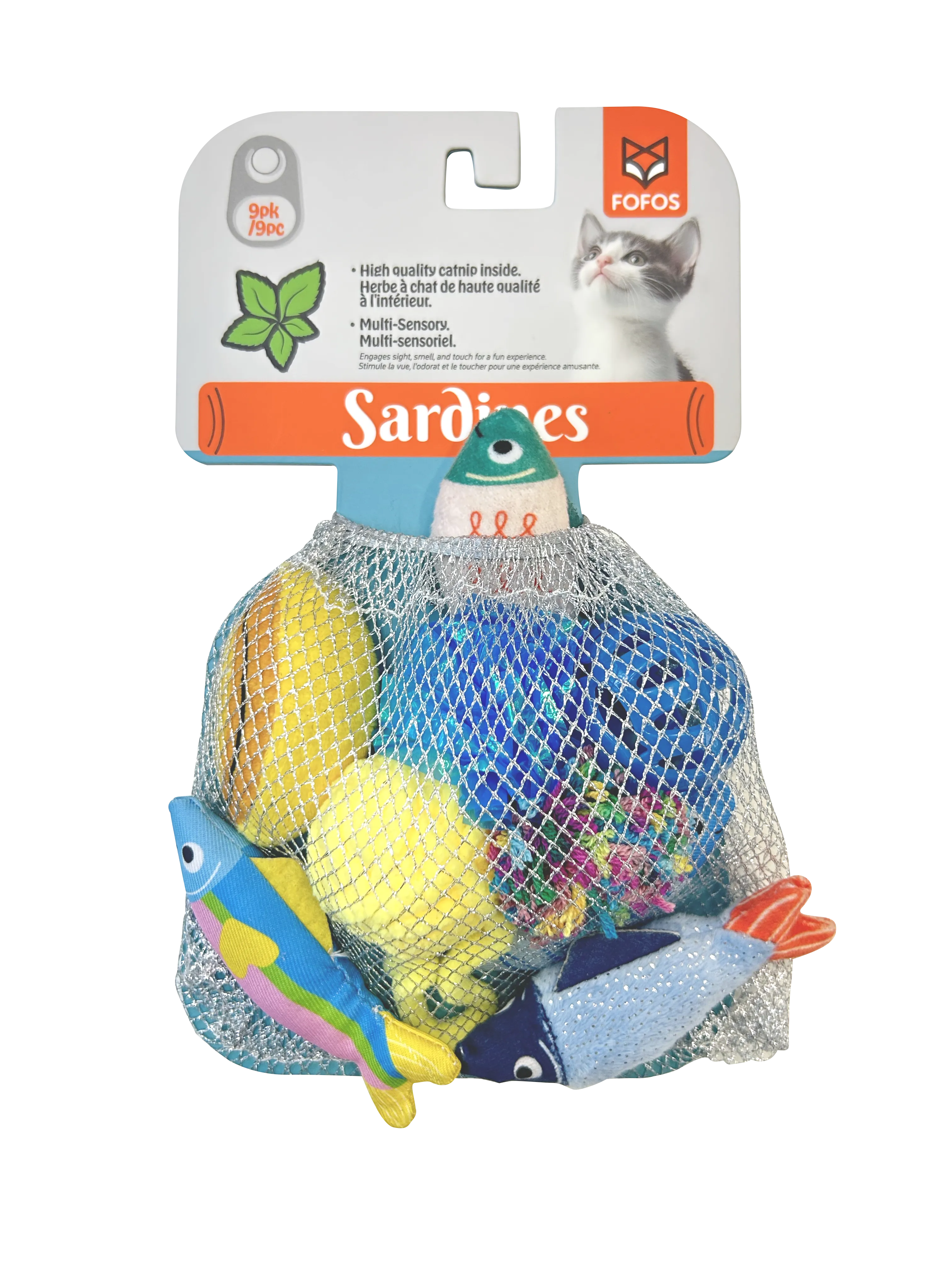 Fofos Sardine Cat Toy 9pk