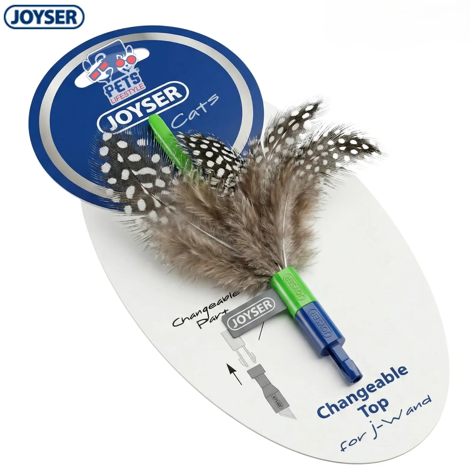 Joyser Cat Spare Feather Top For Wand Teaser Green
