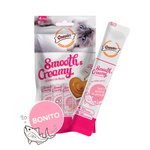 Gnawlers Creamy Treats Bonito Flavour for Cats