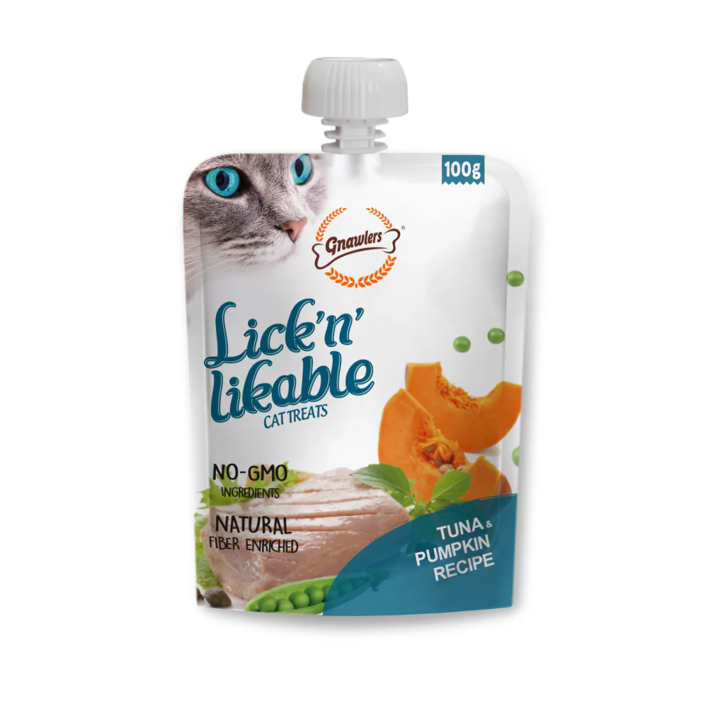 Gnawlers Tuna & Pumpkin Lick N Lickable Cat Treats