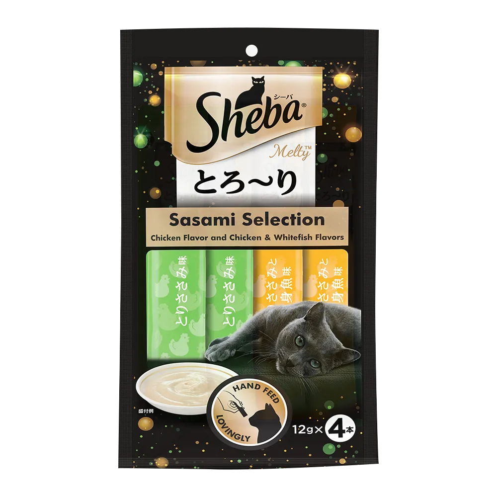 Sheba Melty Sasami Selection Chicken Flavour & Chicken Whitefish Flavours Cat Snack