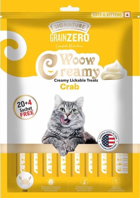 Signature Grain Zero Crab Lickable Creamy Cat Treats