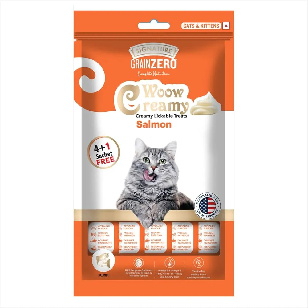 Signature Grain Zero Salmon Lickable Creamy Cat Treats