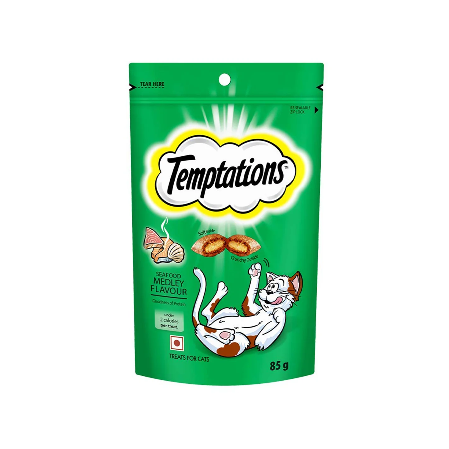 Temptations Crunchy Cat Treat Seafood Medley Flavour