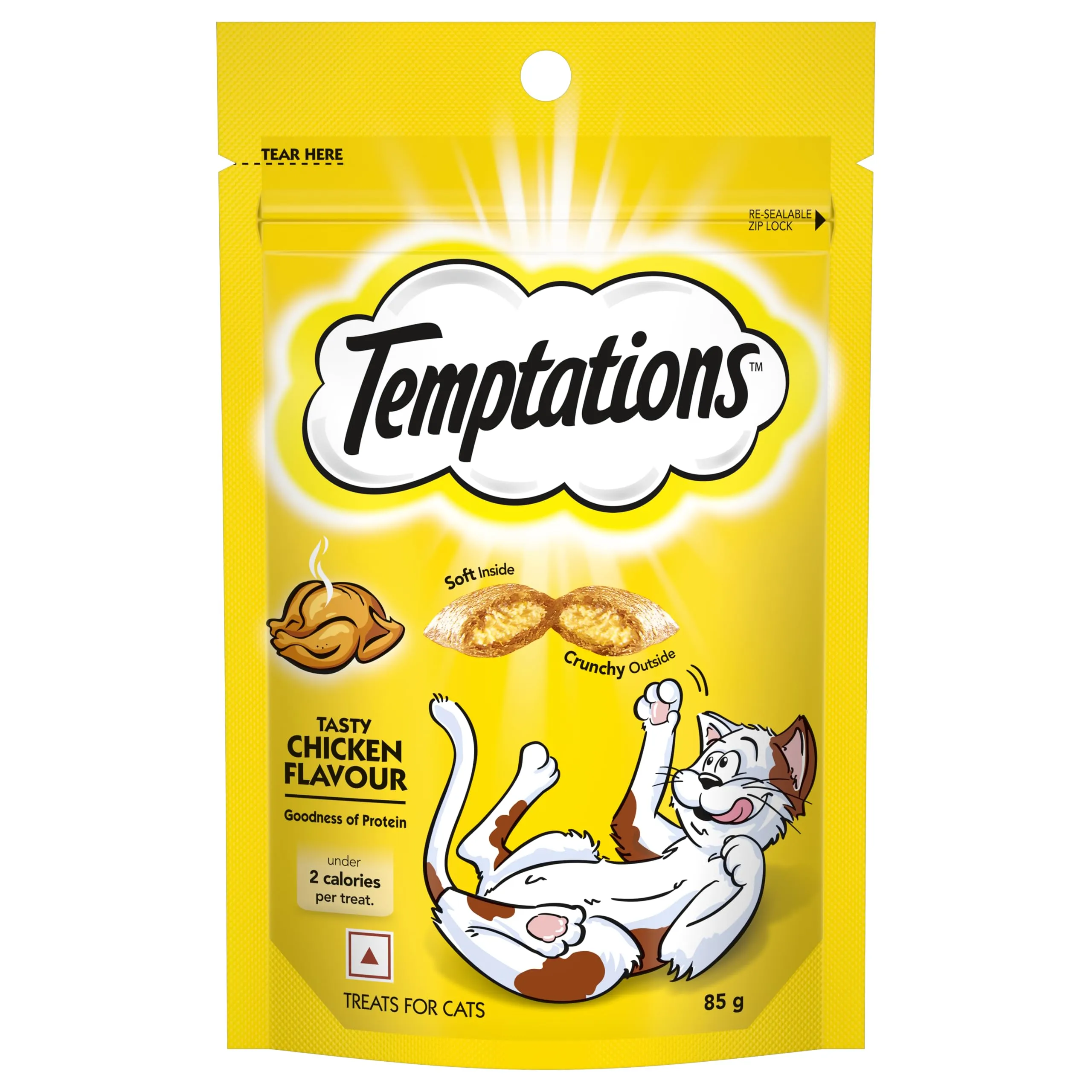 Temptations Crunchy Cat Treat Tasty Chicken Flavour