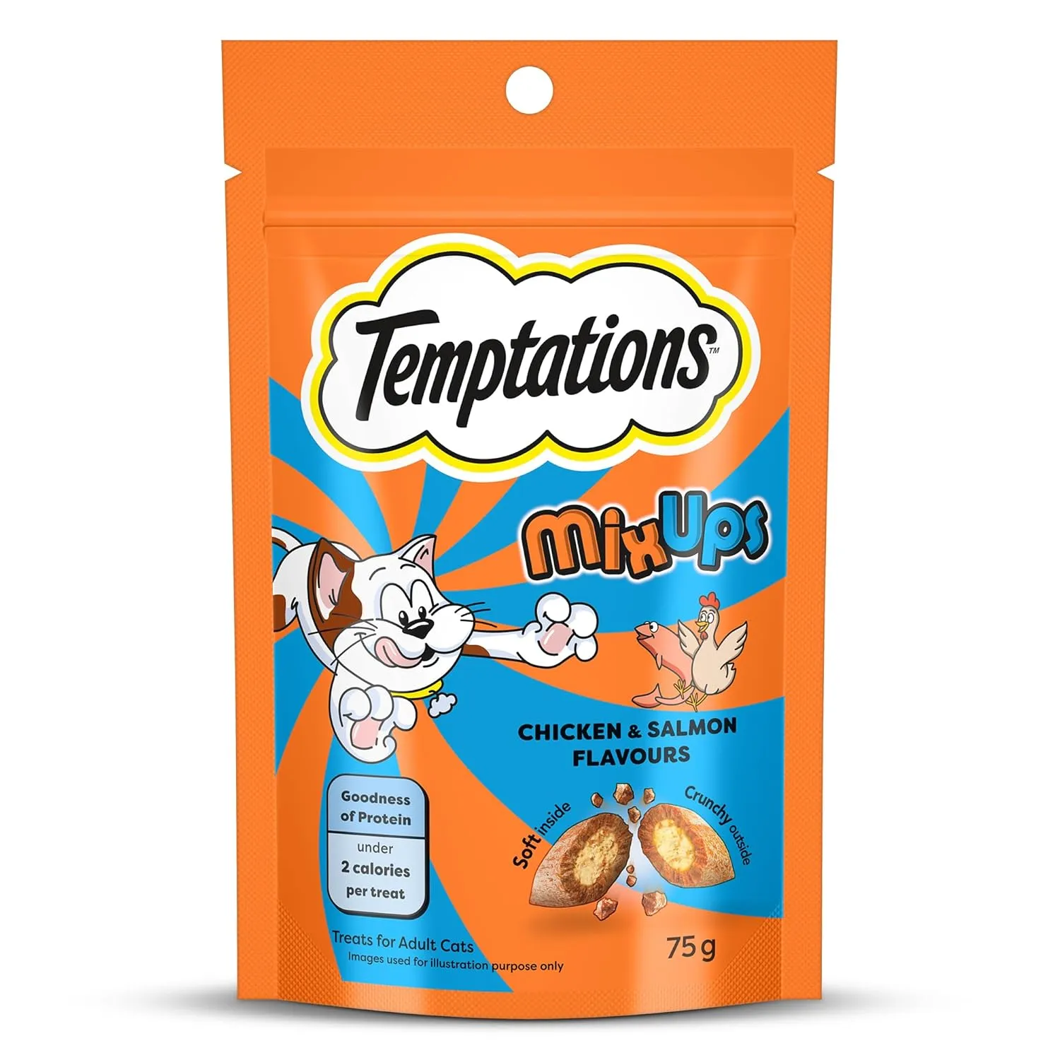 Temptations MixUps Chicken & Salmon Flavours Cat Treat