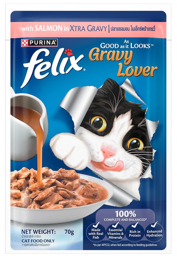 Purina Felix Gravy Lover Salmon Wet Food For Cat