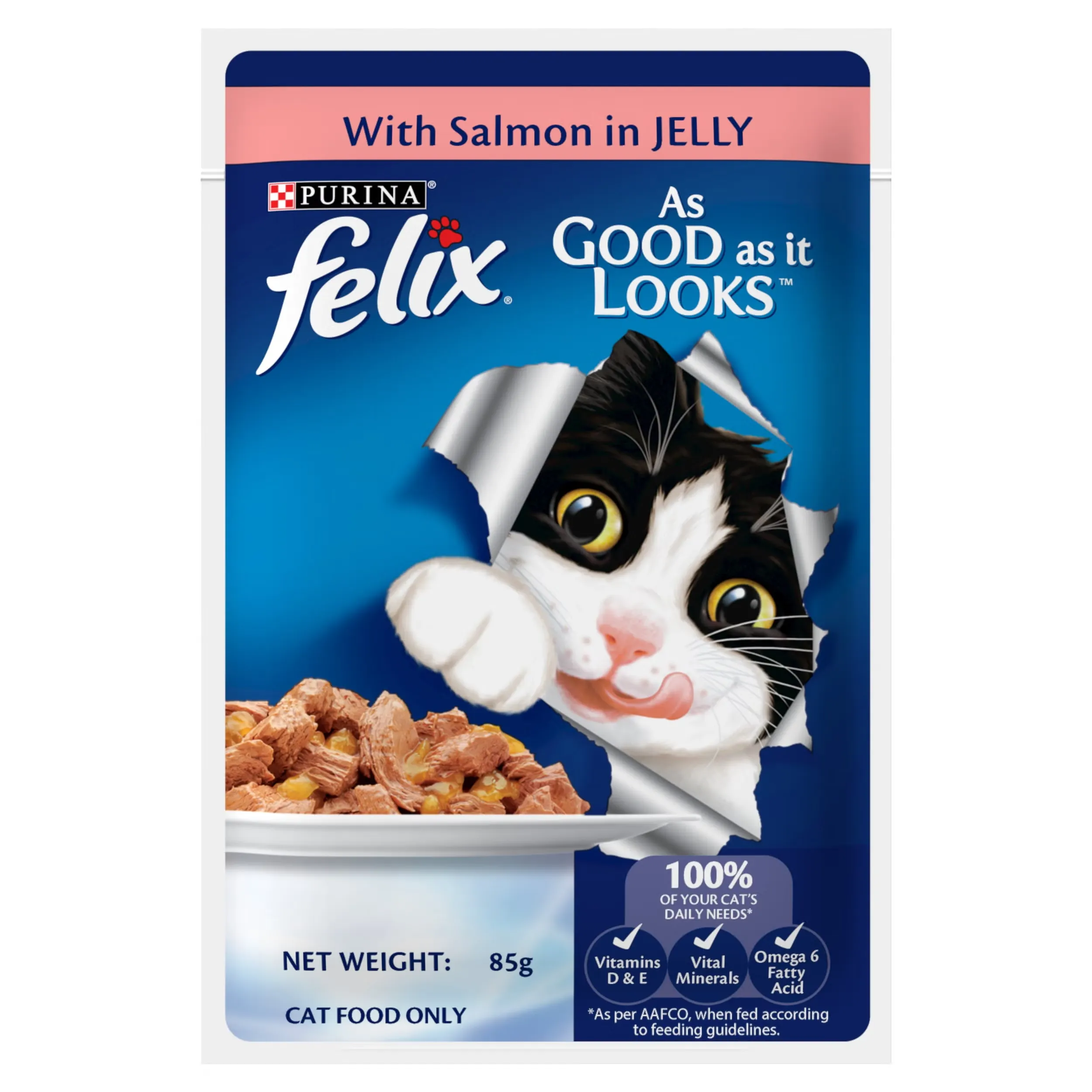 Purina Felix Salmon in Jelly Adult Wet Cat Food