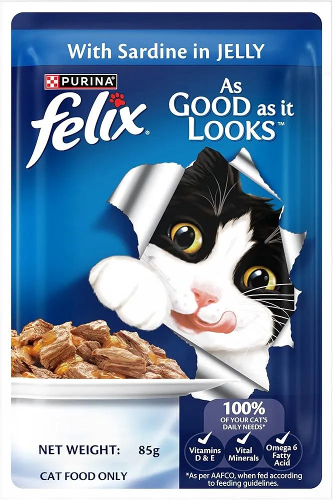 Purina Felix Sardine in Jelly Adult Wet Cat Food