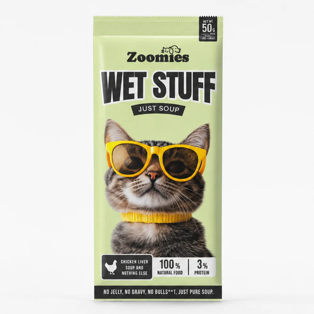 Zoomies Wet Stuff Just Soup ,Chicken Liver Cat Wet Food