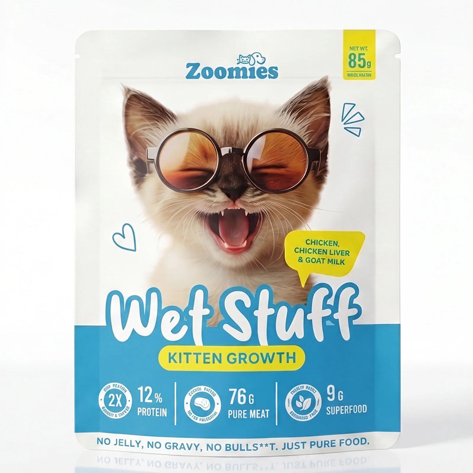 Zoomies Wet Stuff Kitten Growth Chicken, Chicken Liver and Goat Milk Cat Wet Food