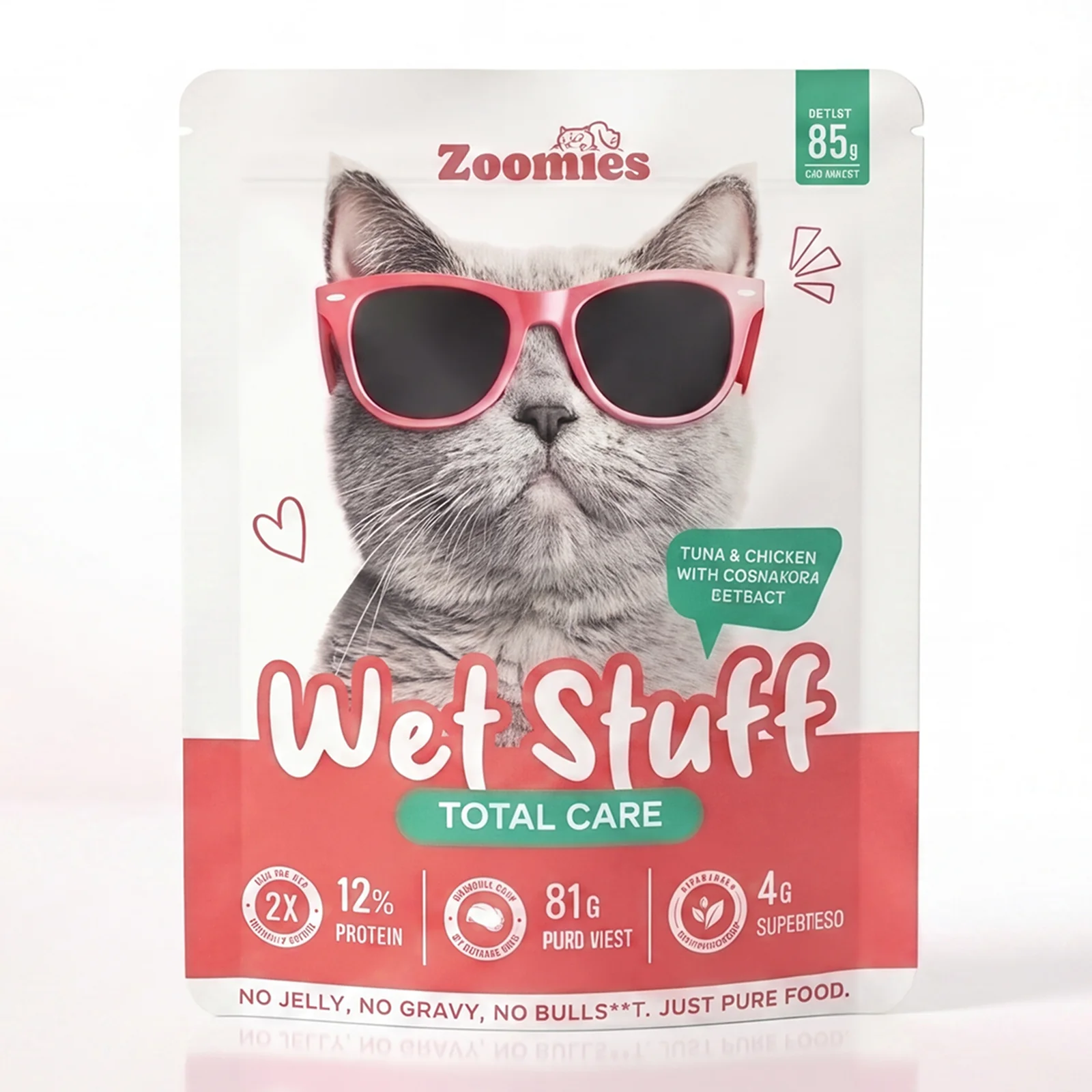 Zoomies Wet Stuff Total Care Tuna and Chicken with Cranberry Extract Cat Wet Food