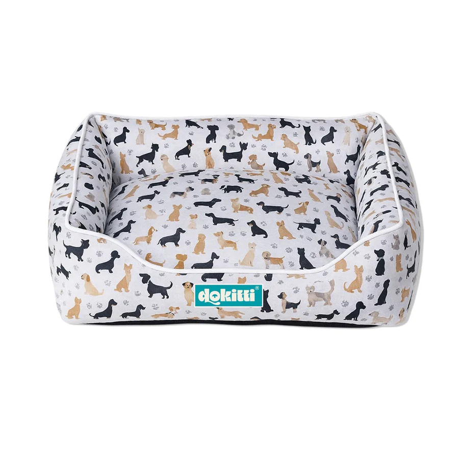 Dokitti Dog Print Lounger Bed
