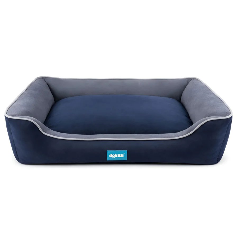 Dokitti Water Resistant Black & Blue Lounger Bed