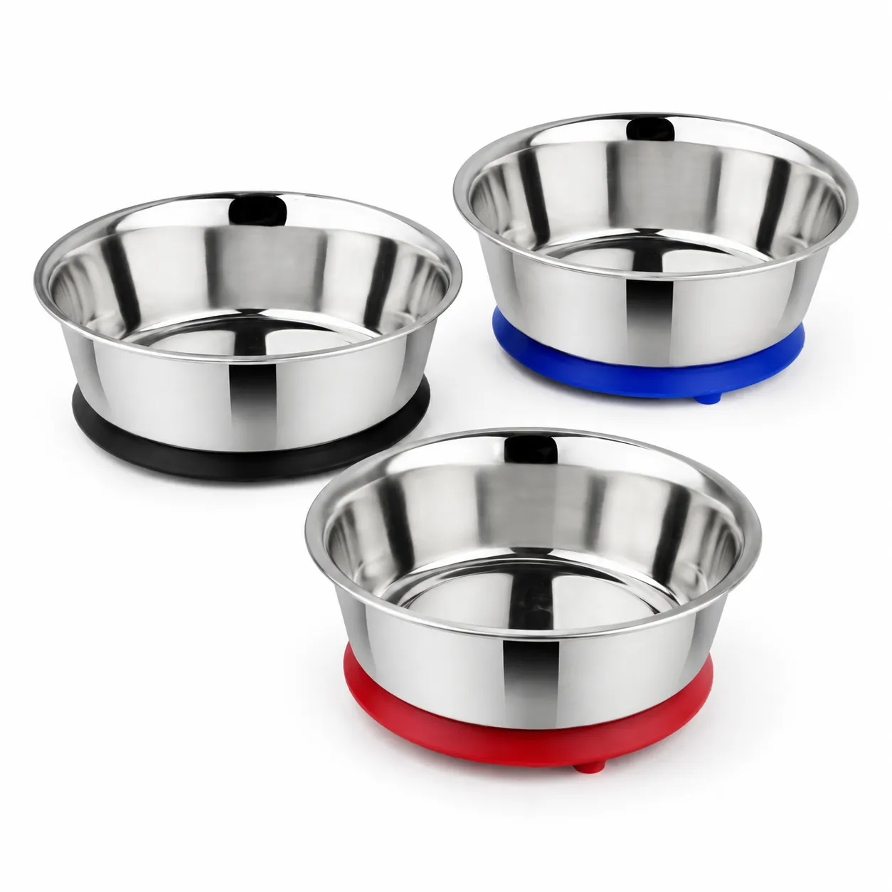 Companion Needs Luxe Steel Bowl with Suction Cup