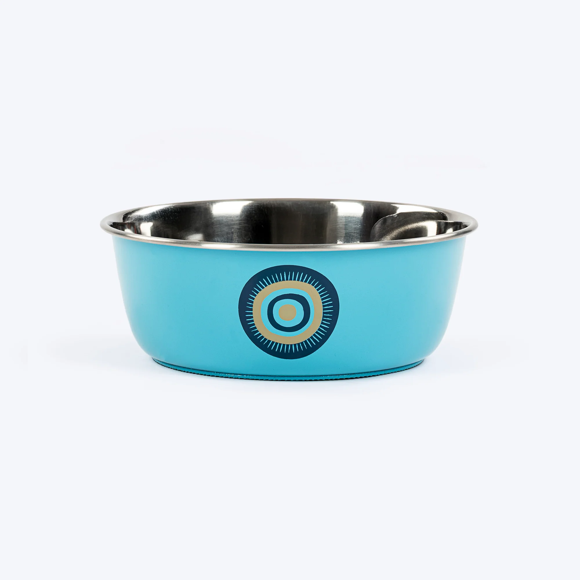 Heads Up For Tails Evil Eye Printed Steel Bowl For Dogs