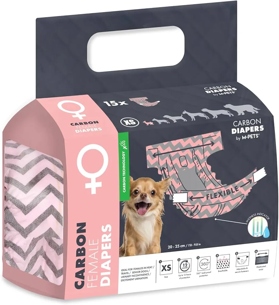 M-Pets Female Carbon Dog Diapers