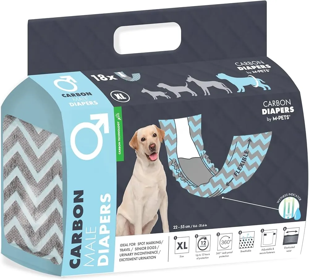 M-Pets Male Carbon Dog Diapers