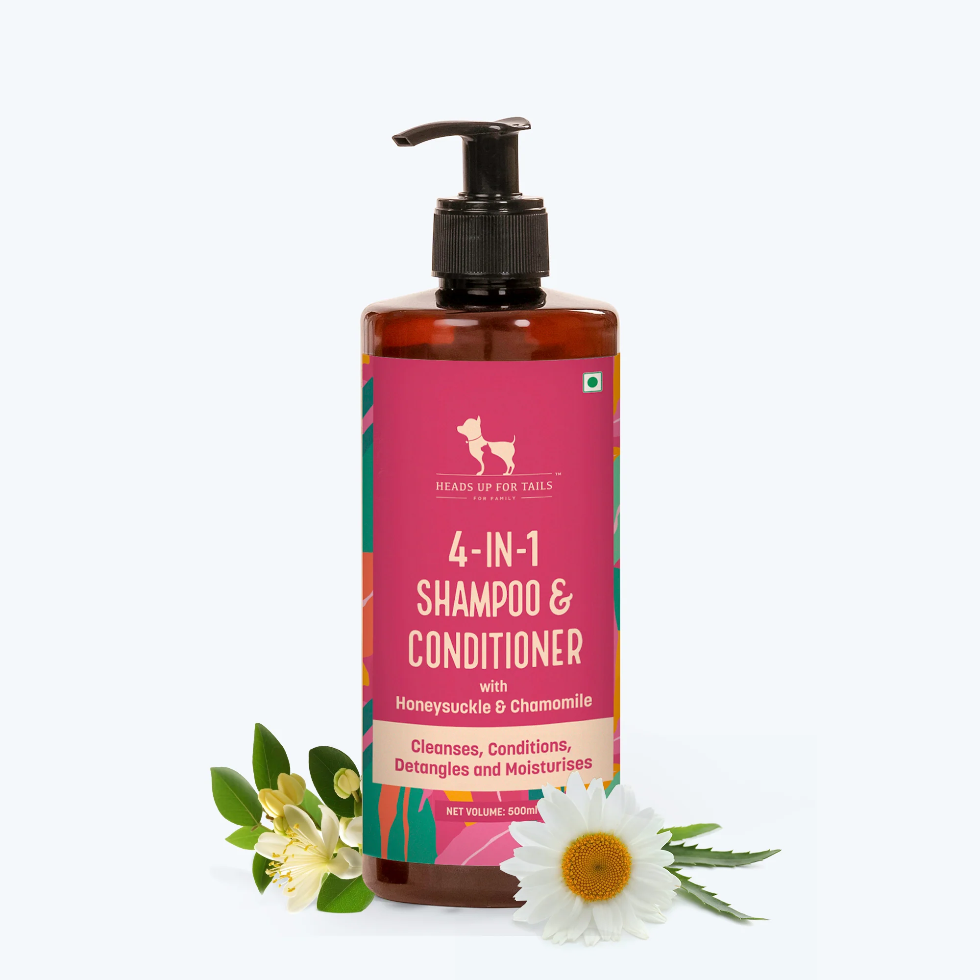 Heads Up For Tails 4-In 1 Shampoo & Conditioner For Dogs - Honeysuckle & Chamomile