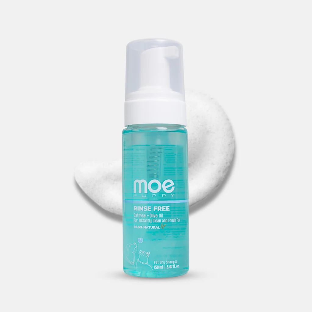 Moe Puppy Rinse Free Pet Dry Shampoo