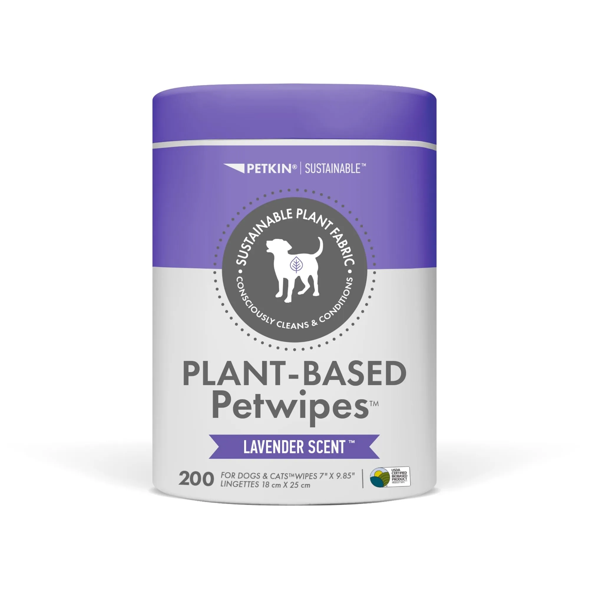PetKin Plant Based Lavender Scent PetWipes 200 Wipes