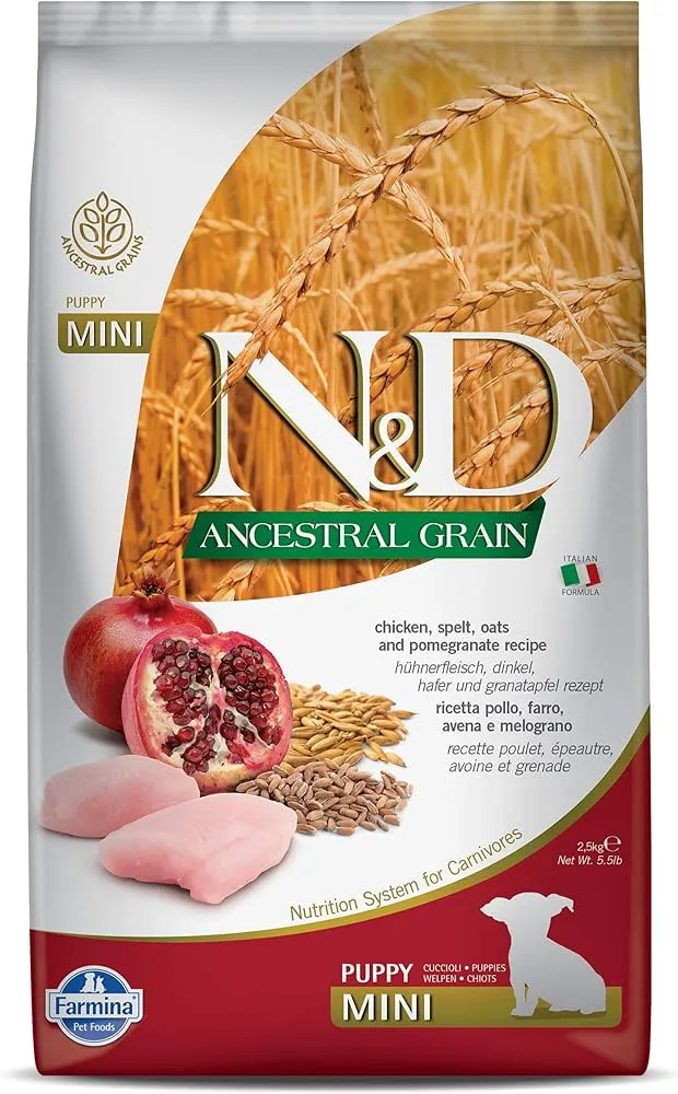 Farmina N&D Pumpkin Chicken & Pomegranate Grain Free Mini Breed Dry Puppy Food