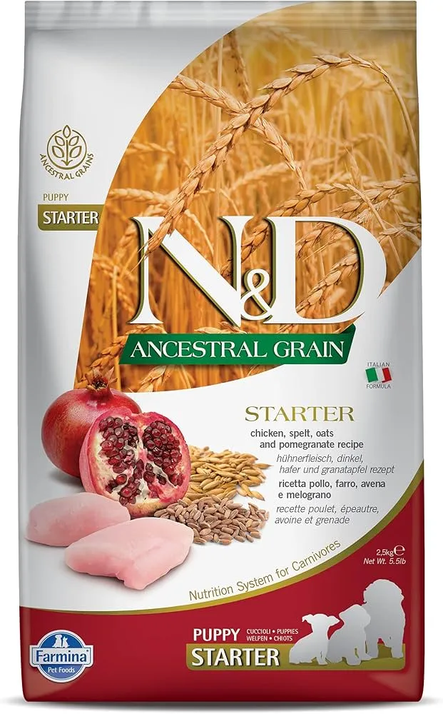 Farmina N&D Pumpkin Chicken & Pomegranate Starter Grain Free Puppy Dry Food - All Breed