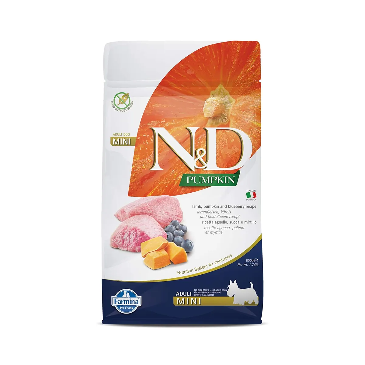 Farmina N&D Pumpkin Lamb & Blueberry Adult Dog Dry Food - Mini Breed