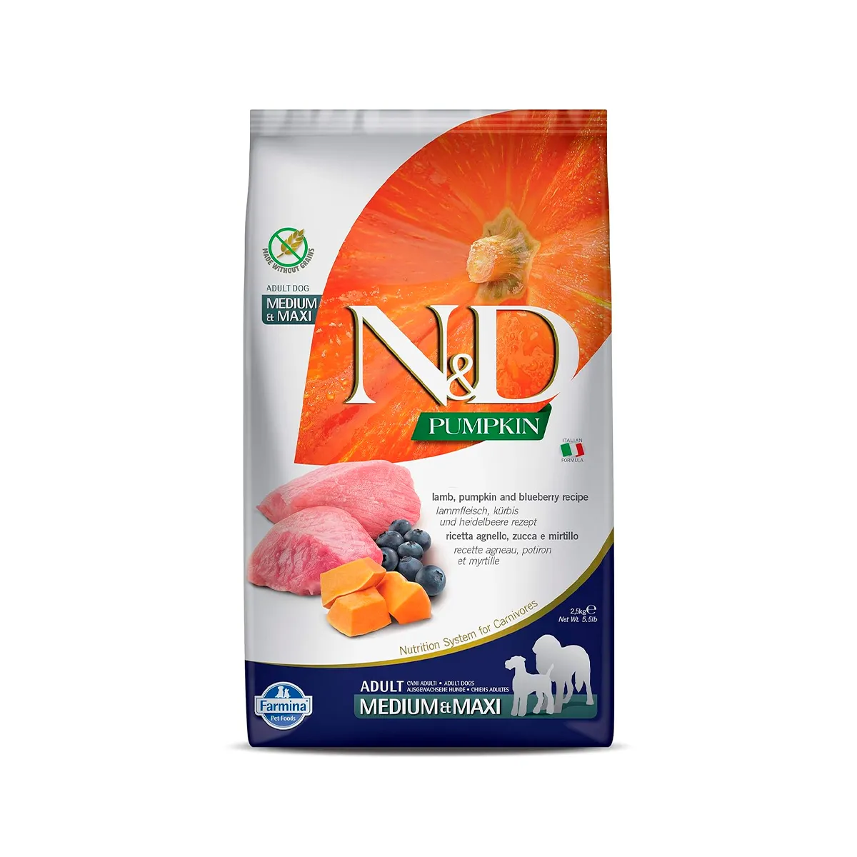 Farmina N&D Pumpkin Lamb & Blueberry Puppy Dry Food - Medium & Maxi
