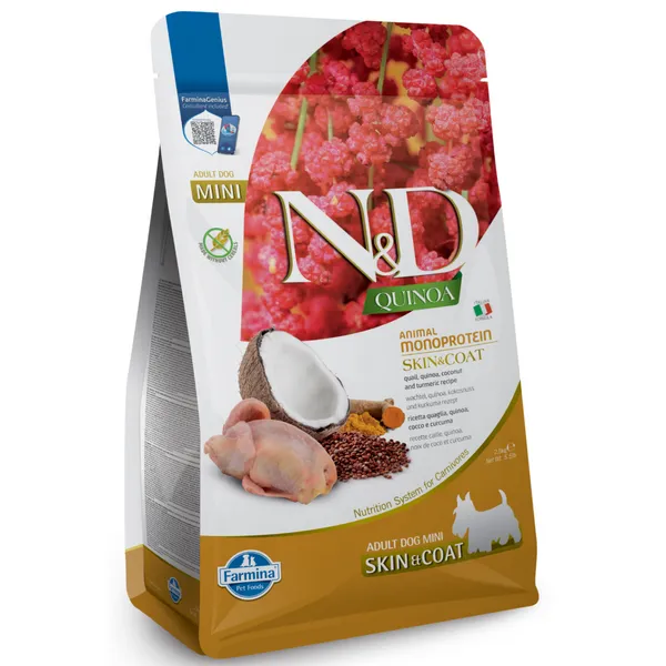 Farmina N&D Quinoa Quail, (Skin and Coat) Mini Breed Dry Adult Dog Food