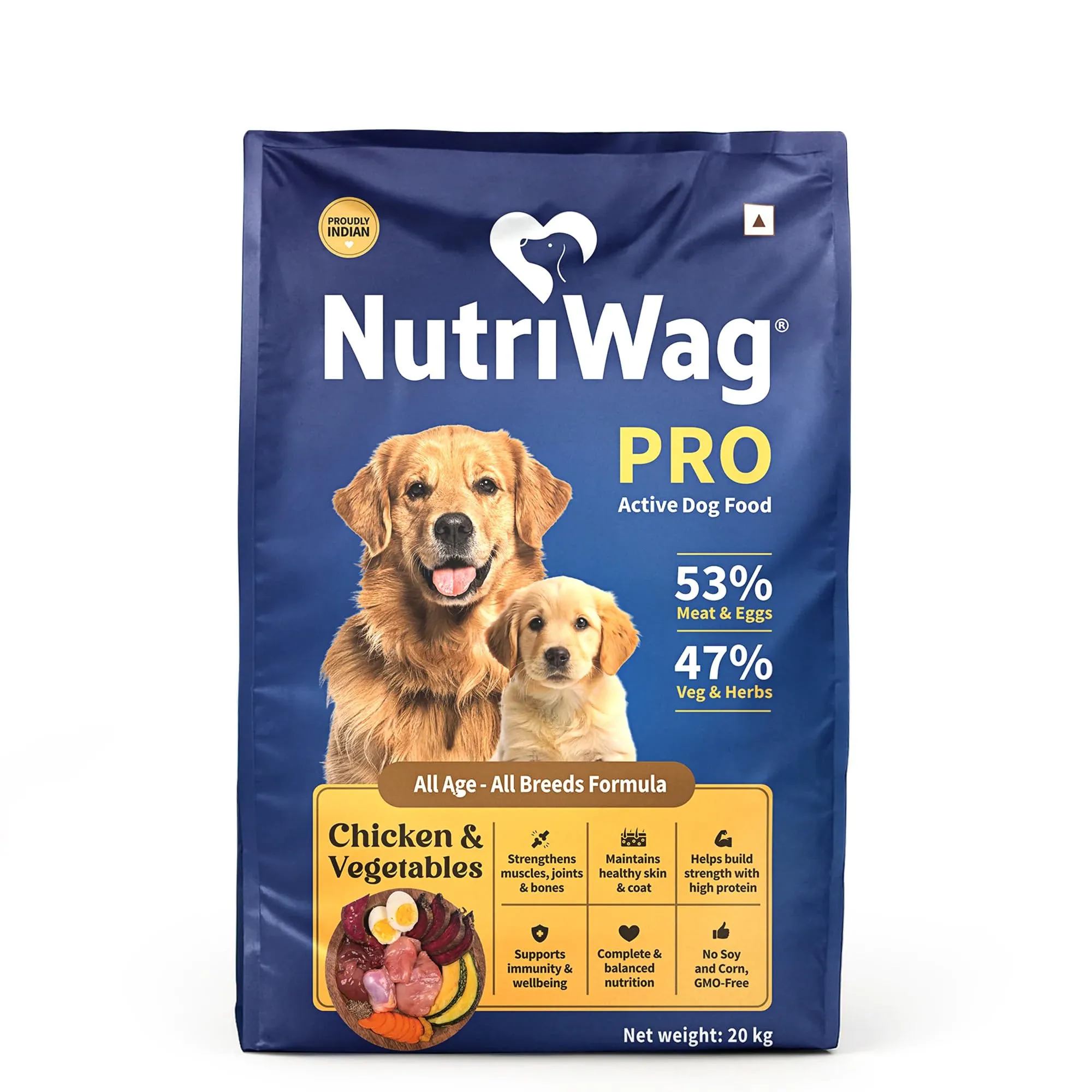 NutriWag Pro Active Chicken & Vegetable Dog Dry Food