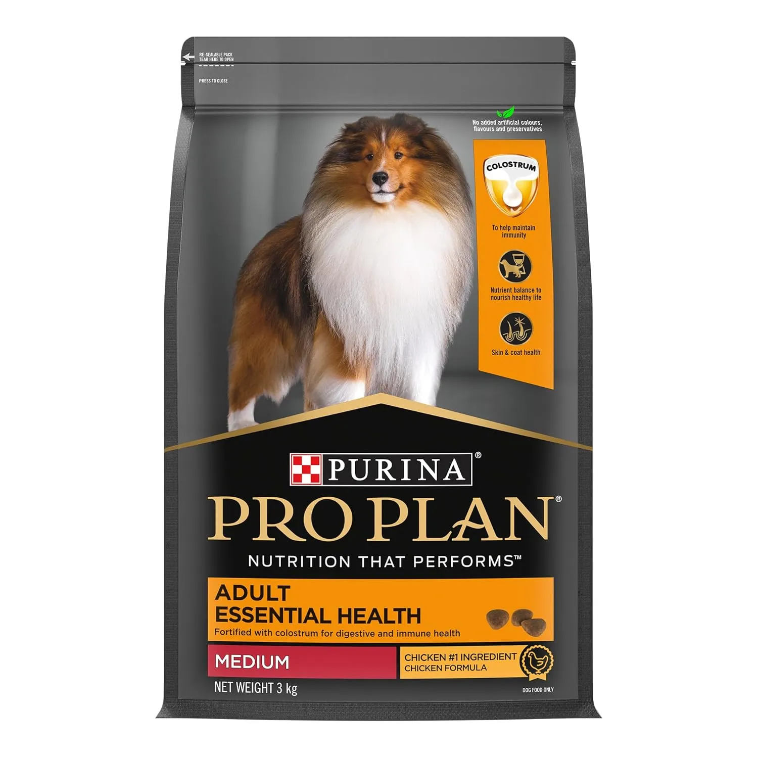 Purina Pro Plan Adult Dog Kibble Food for Medium Sized Dogs