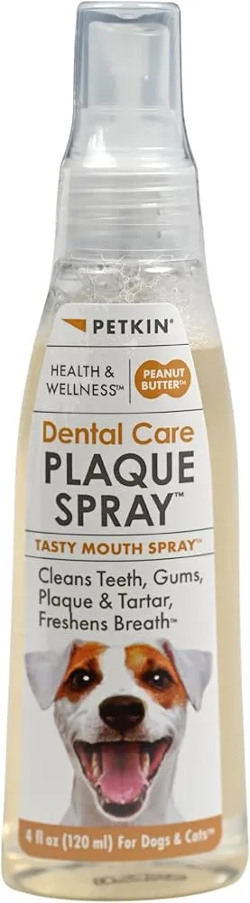 Petkin Dental Plaque Spray Peanut Butter