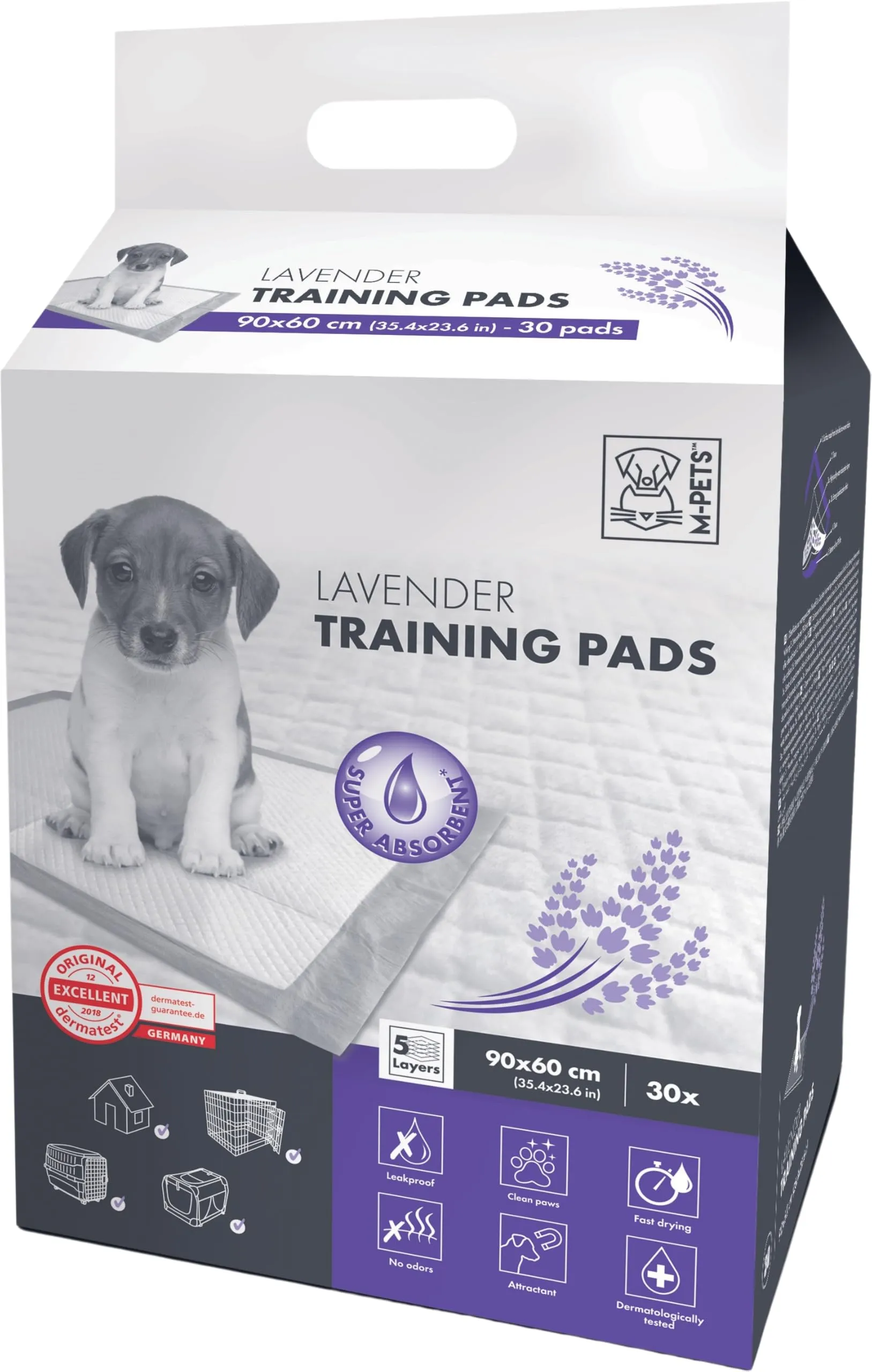 M-Pets Lavender Puppy Training Pads 90x60