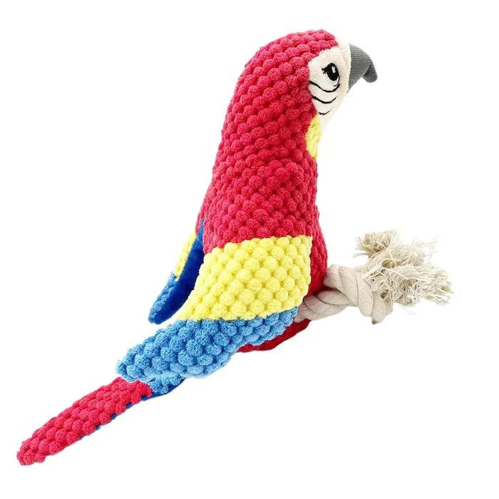 Squeaky Parrot Soft Dog Toy