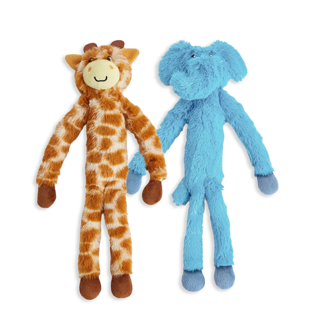 Fofos Dog Toy Elephant & Giraffe