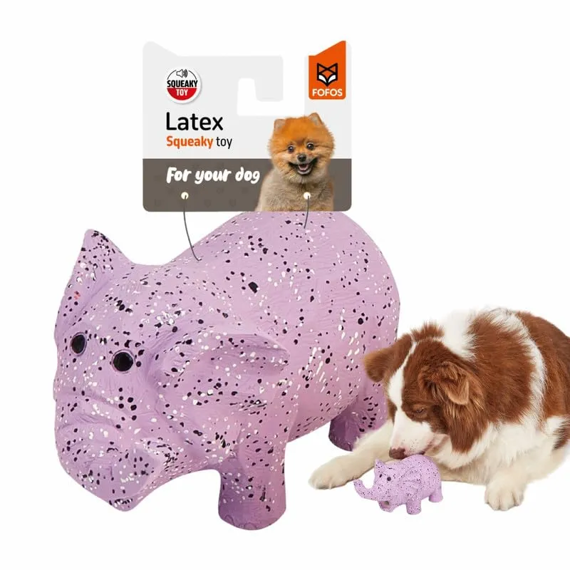 Fofos Elephant Latex Squeaker Chew Toy For Dog