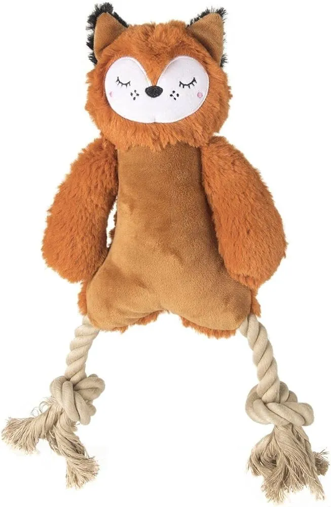 Fofos Rope Leg Bear Squeaky Plush Toy For Dog