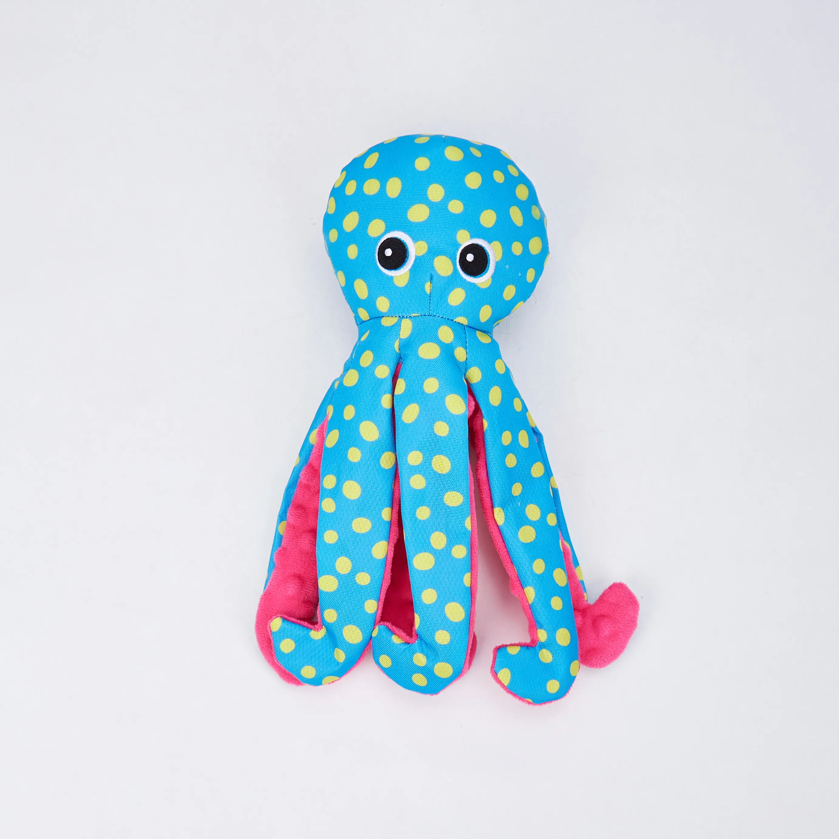 Fofos Sealife Blue Pink Octopus Plush Dog Toy